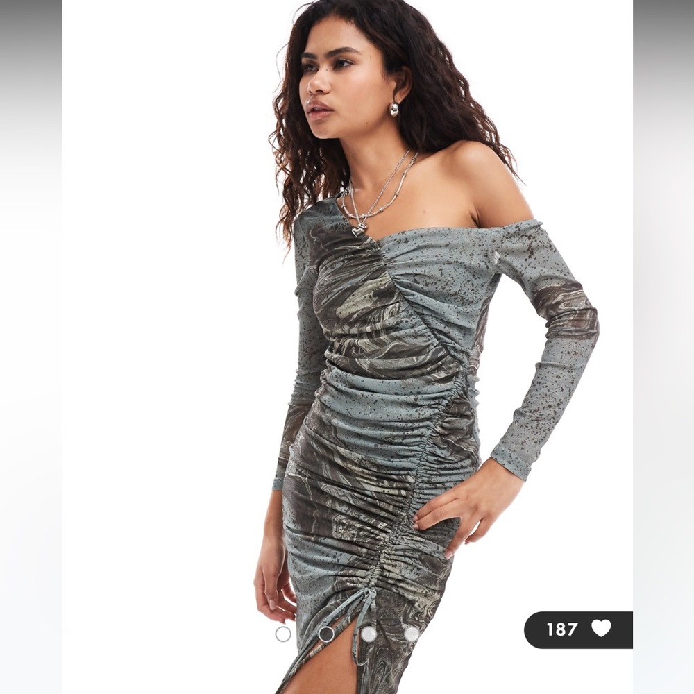 Moon River grey/olive dress